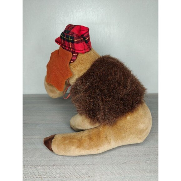 Vintage Murphy Moose Plush Toy Red Plaid Hat 15" Carousel By Guy - Picture 6 of 12